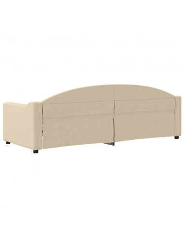 Letto da Giorno Crema 80x200 cm in Tessuto