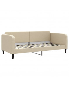 Letto da Giorno Crema 90x200 cm in Tessuto 2