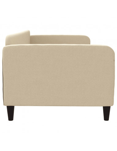 Letto da Giorno Crema 90x200 cm in Tessuto
