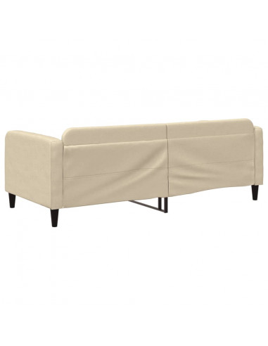 Letto da Giorno Crema 90x200 cm in Tessuto