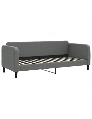 Letto da Giorno Grigio Scuro 80x200 cm in Tessuto