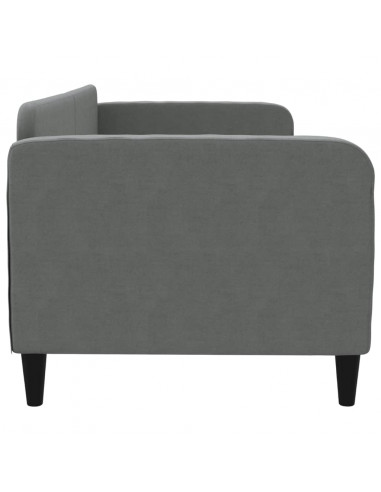 Letto da Giorno Grigio Scuro 80x200 cm in Tessuto