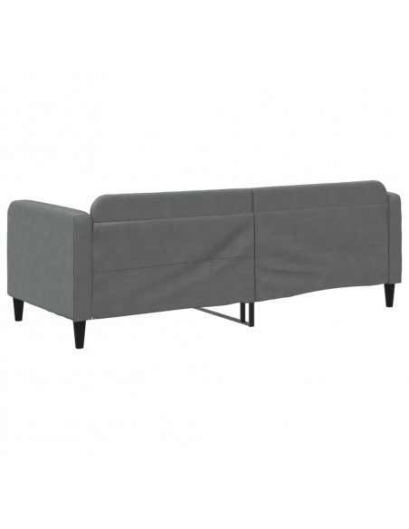 Letto da Giorno Grigio Scuro 80x200 cm in Tessuto