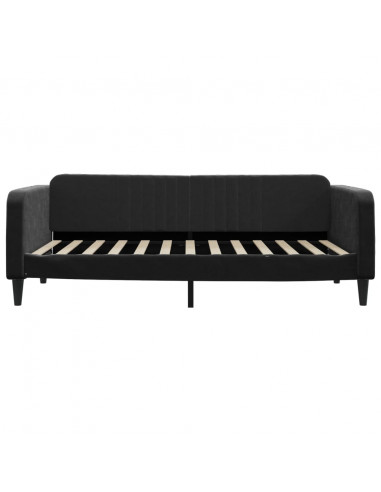 Letto da Giorno Nero 100x200 cm in Velluto