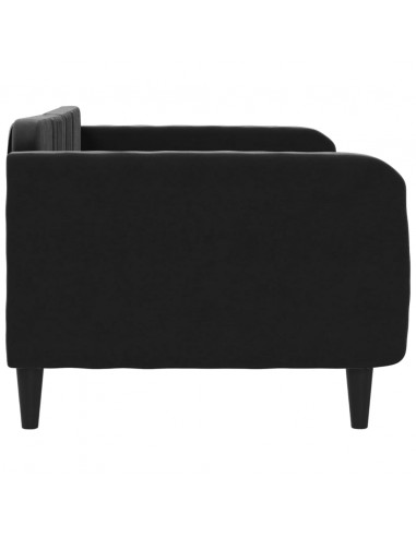 Letto da Giorno Nero 100x200 cm in Velluto