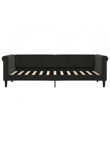 Letto da Giorno Nero 80x200 cm in Velluto