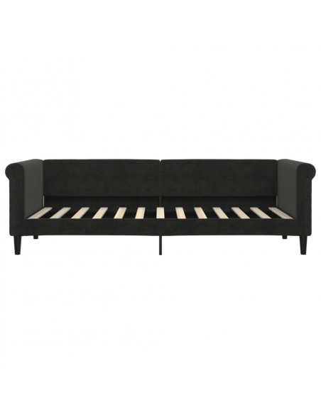Letto da Giorno Nero 80x200 cm in Velluto