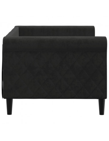 Letto da Giorno Nero 80x200 cm in Velluto