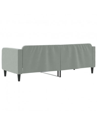 Letto da Giorno Grigio Chiaro 80x200 cm in Velluto
