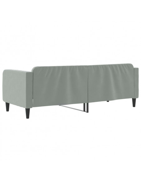 Letto da Giorno Grigio Chiaro 80x200 cm in Velluto