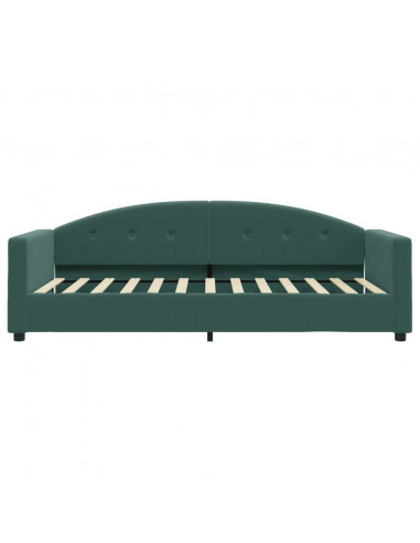 Letto da Giorno Verde Scuro 90x200 cm in Velluto
