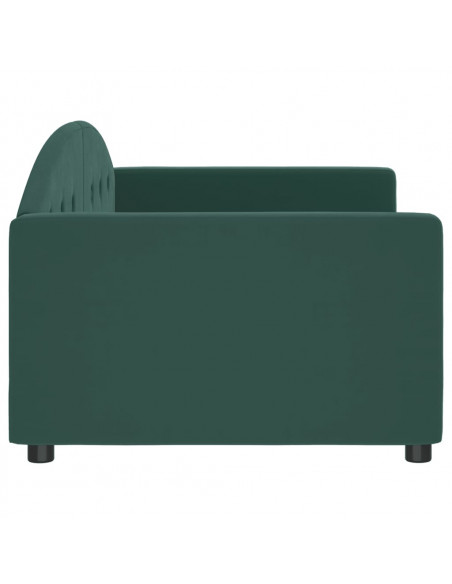 Letto da Giorno Verde Scuro 90x200 cm in Velluto
