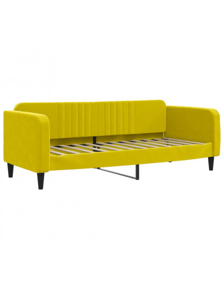 Letto da Giorno Giallo 80x200 cm in Velluto