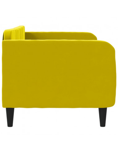 Letto da Giorno Giallo 80x200 cm in Velluto