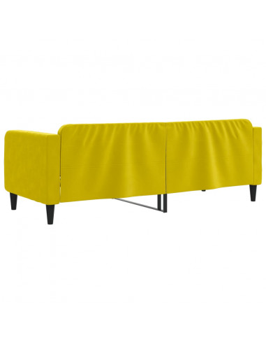 Letto da Giorno Giallo 80x200 cm in Velluto