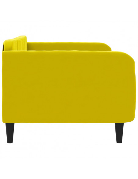 Letto da Giorno Giallo 100x200 cm in Velluto