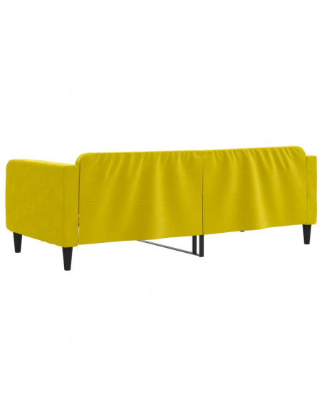 Letto da Giorno Giallo 100x200 cm in Velluto