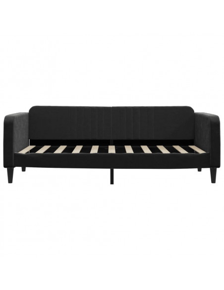 Letto da Giorno Nero 90x190 cm in Velluto