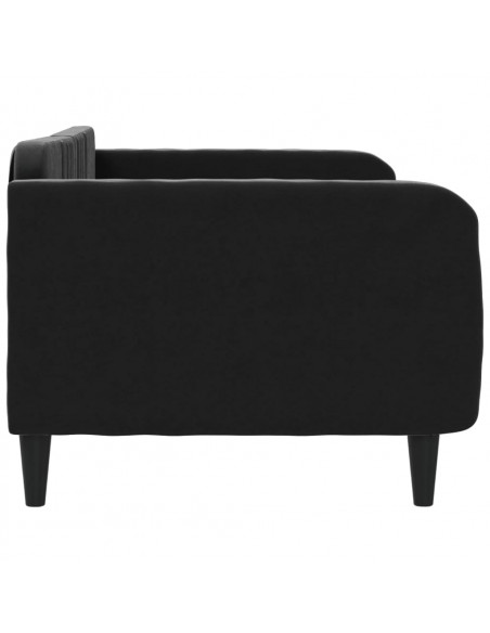 Letto da Giorno Nero 90x190 cm in Velluto