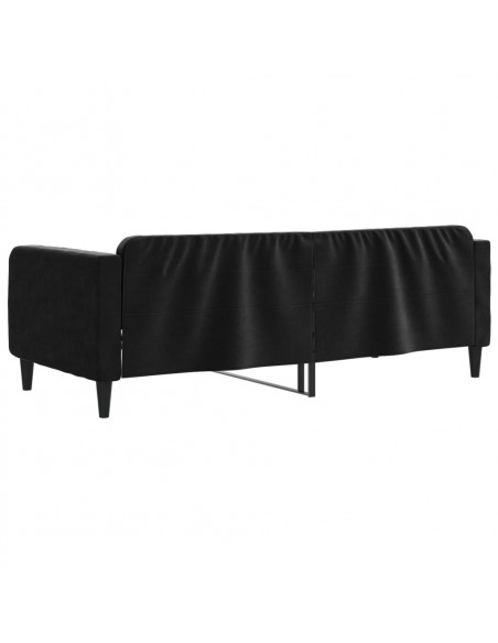 Letto da Giorno Nero 90x190 cm in Velluto