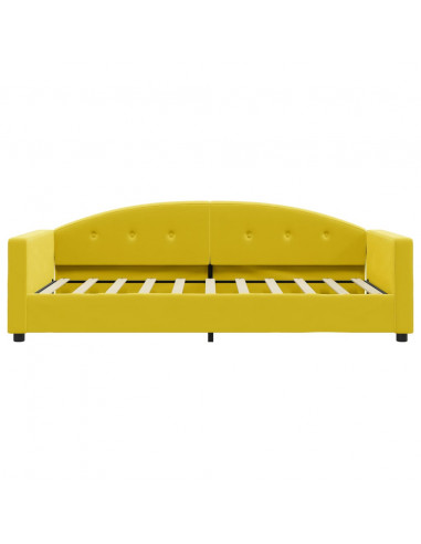 Letto da Giorno Giallo 80x200 cm in Velluto