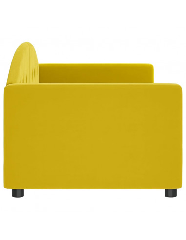 Letto da Giorno Giallo 80x200 cm in Velluto