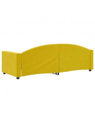 Letto da Giorno Giallo 80x200 cm in Velluto