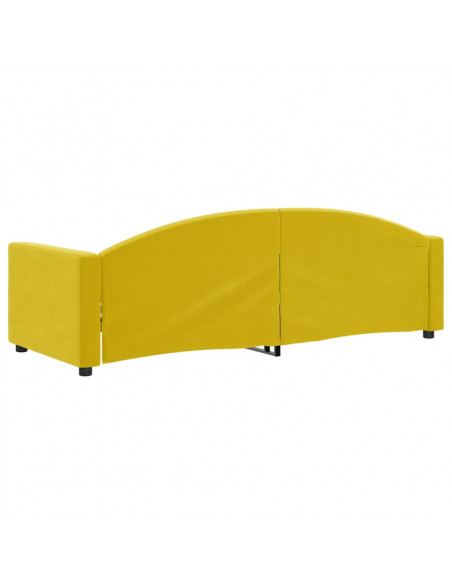 Letto da Giorno Giallo 80x200 cm in Velluto
