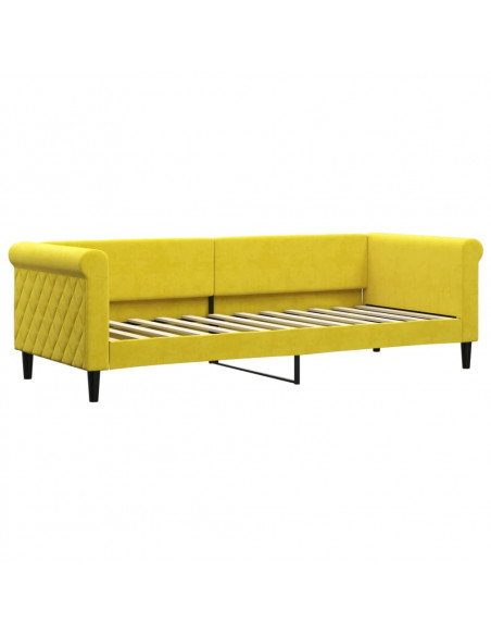 Letto da Giorno Giallo 80x200 cm in Velluto