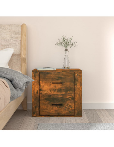 Comodino a Muro Rovere Fumo 50x36x47 cm