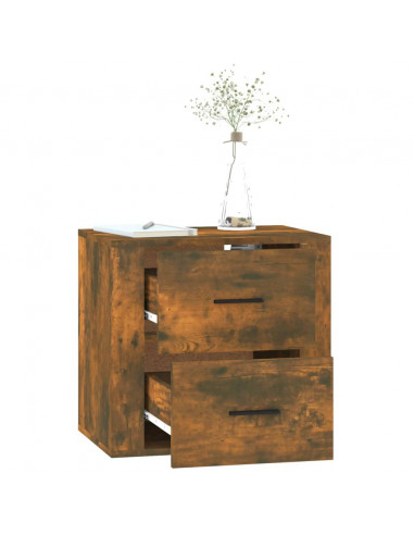 Comodino a Muro Rovere Fumo 50x36x47 cm