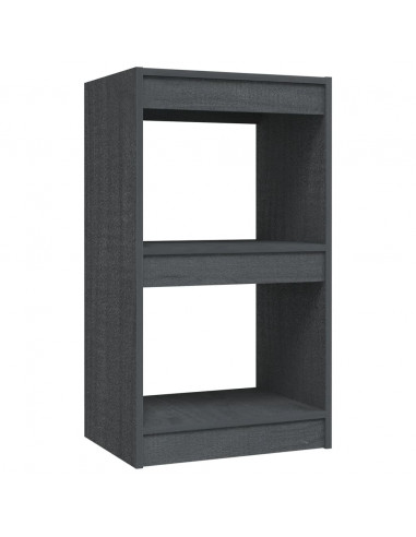 Libreria Grigia 40x30x71,5 cm in Legno Massello di Pino