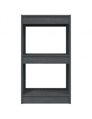 Libreria Grigia 40x30x71,5 cm in Legno Massello di Pino