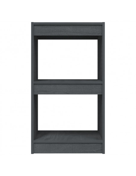 Libreria Grigia 40x30x71,5 cm in Legno Massello di Pino