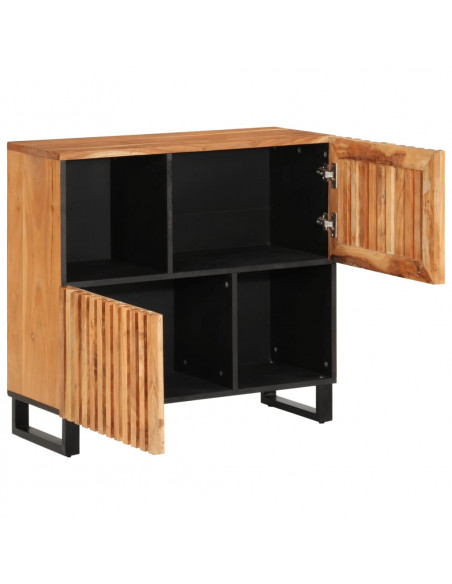 Credenza 80x34x75 cm in Legno Massello di Acacia