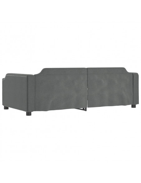 Letto da Giorno Grigio Scuro 80x200 cm in Tessuto
