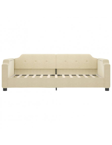 Letto da Giorno Crema 80x200 cm in Tessuto