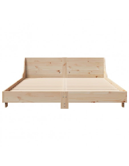 Giroletto con Testiera 150x200 cm in Legno Massello di Pino