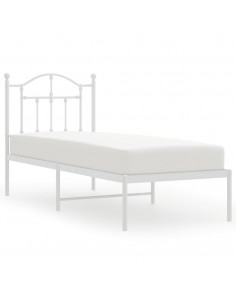 Giroletto con Testiera Metallo Bianco 75x190 cm 2