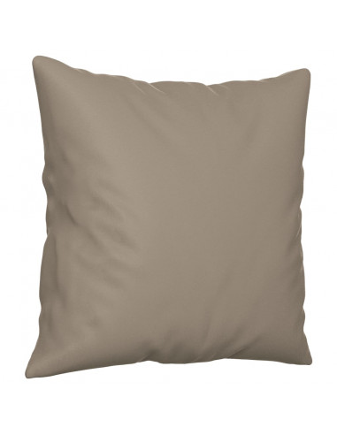 Divano a 3 Posti con Cuscini tortora 180 cm Tessuto Microfibra