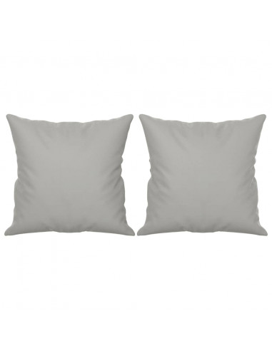 Divano a 3 Posti con Cuscini Grigio Chiaro 180 cm Microfibra