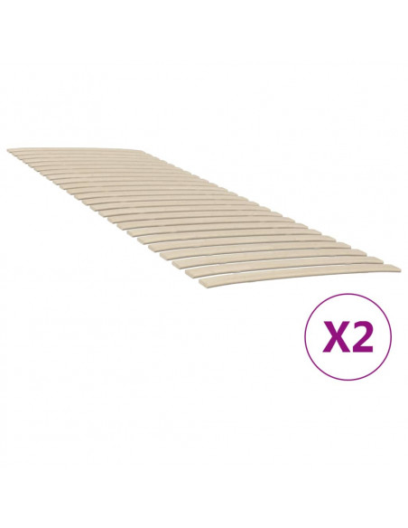 Reti a Doghe con 48 Doghe 2 pz 80x200 cm