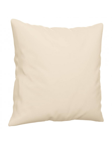 Divano a 3 Posti con Cuscini Beige 180 cm Tessuto Microfibra