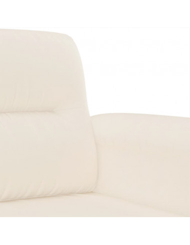 Divano a 3 Posti Beige 180 cm in Tessuto Microfibra