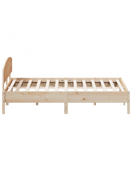 Giroletto con Testiera 200x200 cm in Legno Massello di Pino