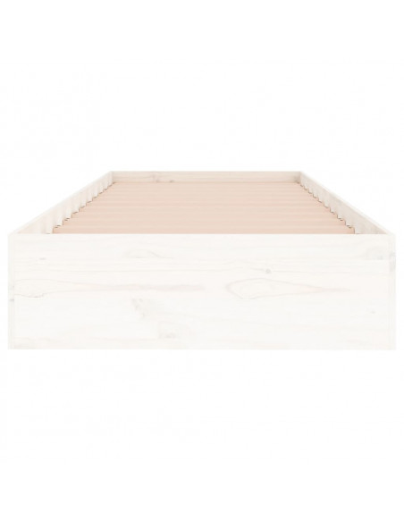 Giroletto Bianco in Legno Massello 90x190 cm Single