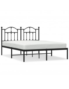 Giroletto con Testiera in Metallo Nero 135x190 cm 2