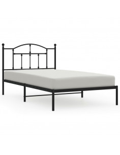 Giroletto con Testiera in Metallo Nero 107x203 cm 2