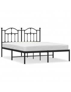 Giroletto con Testiera in Metallo Nero 140x200 cm 2