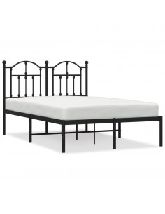 Giroletto con Testiera in Metallo Nero 120x190 cm 2